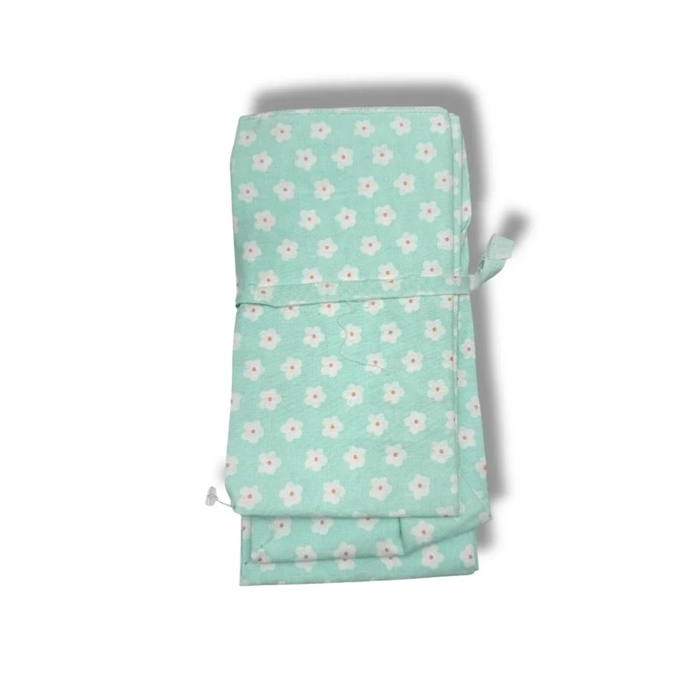 Hop & Hen Farm NWT Cotton Napkins Set 16x16‎ Mint Green Daisy Table